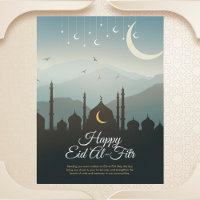 Crescent Moon et Mosquée Eid al-Fitr