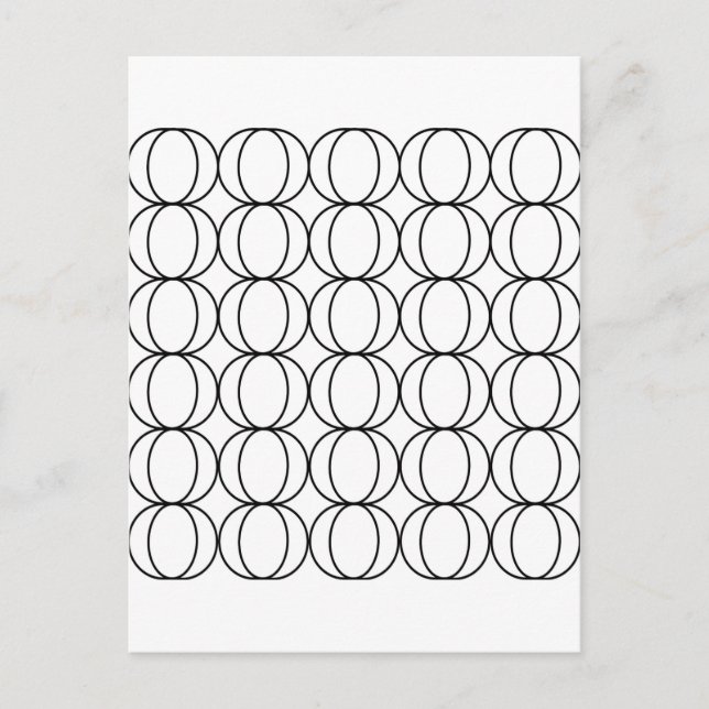 Carte Postale Crescent Moon Motif géométrique noir et blanc (Devant)