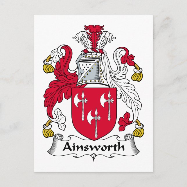 Carte Postale Crest de la famille Ainsworth (Devant)