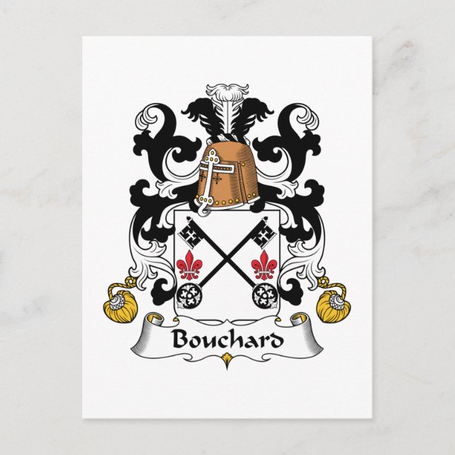 Carte Postale Crest de la famille Bouchard (Devant)