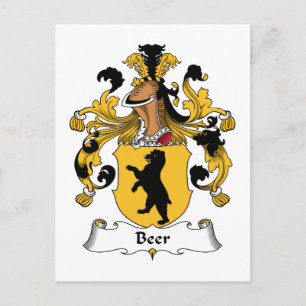 Carte Postale Crest de la famille de la bière