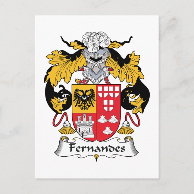 Carte Postale Crest de la famille Fernandes (Devant)