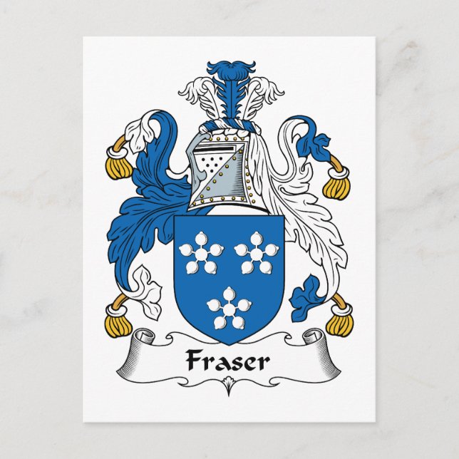 Carte Postale Crest de la famille Fraser (Devant)