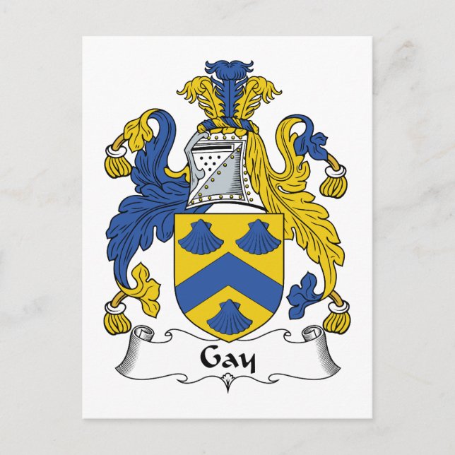 Carte Postale Crest de la famille gay (Devant)