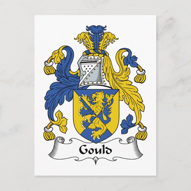 Carte Postale Crest de la famille Gould (Devant)