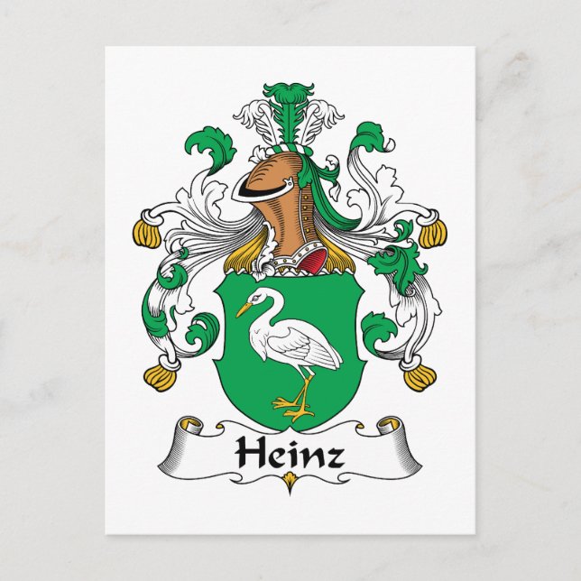 Carte Postale Crest de la famille Heinz (Devant)