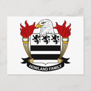 Carte Postale Crest de la famille Howland