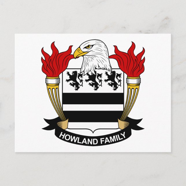 Carte Postale Crest de la famille Howland (Devant)