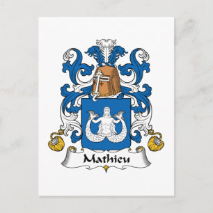 Carte Postale Crest de la famille Mathieu