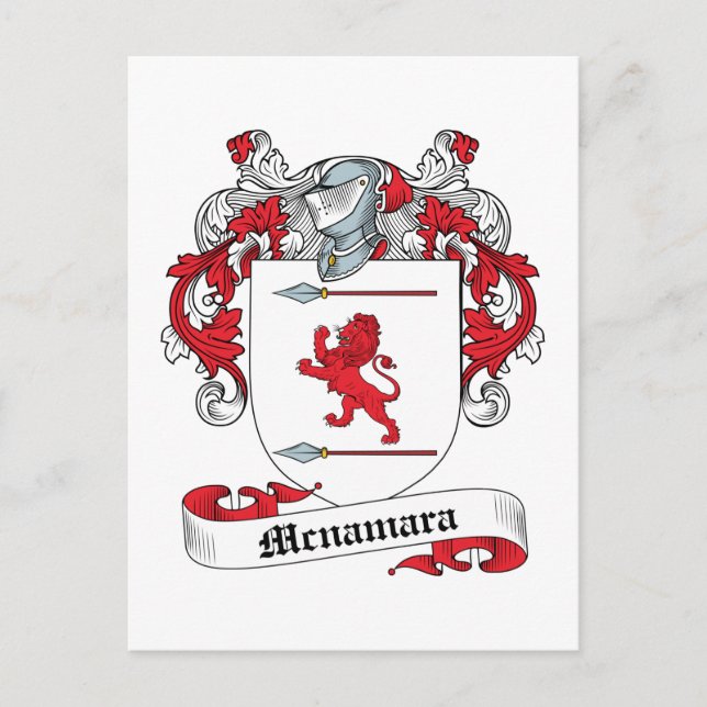 Carte Postale Crest de la famille Mcnamara (Devant)