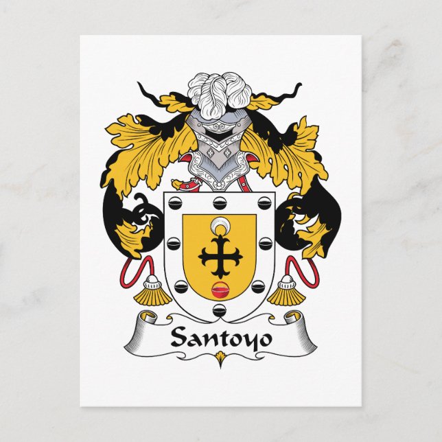 Carte Postale Crest de la famille Santos (Devant)