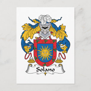 Carte Postale Crest de la famille Solano