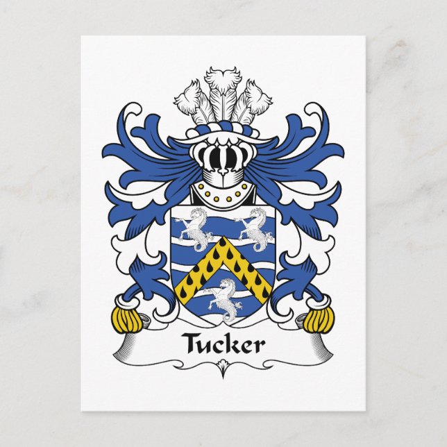 Carte Postale Crest de la famille Tucker (Devant)