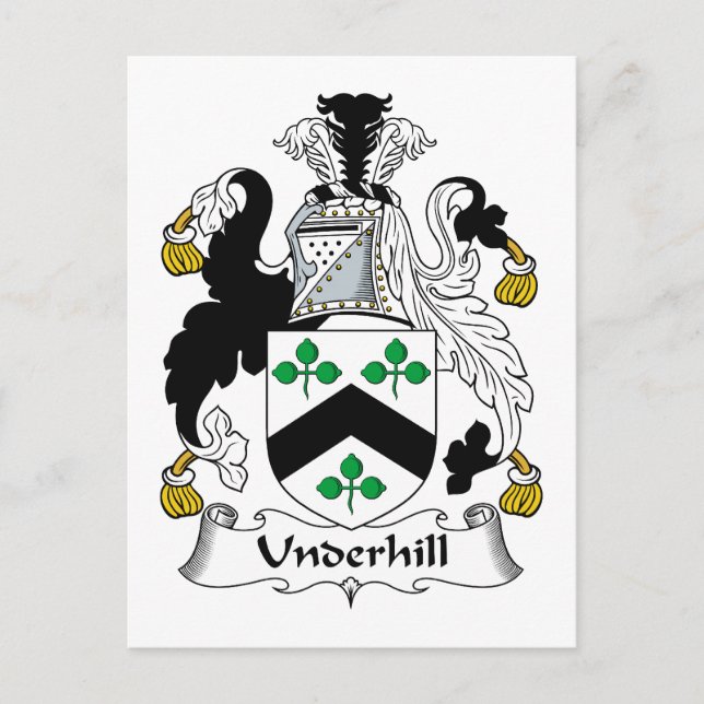 Carte Postale Crest de la famille Underhill (Devant)