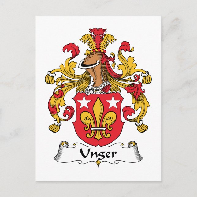 Carte Postale Crest de la famille unger (Devant)