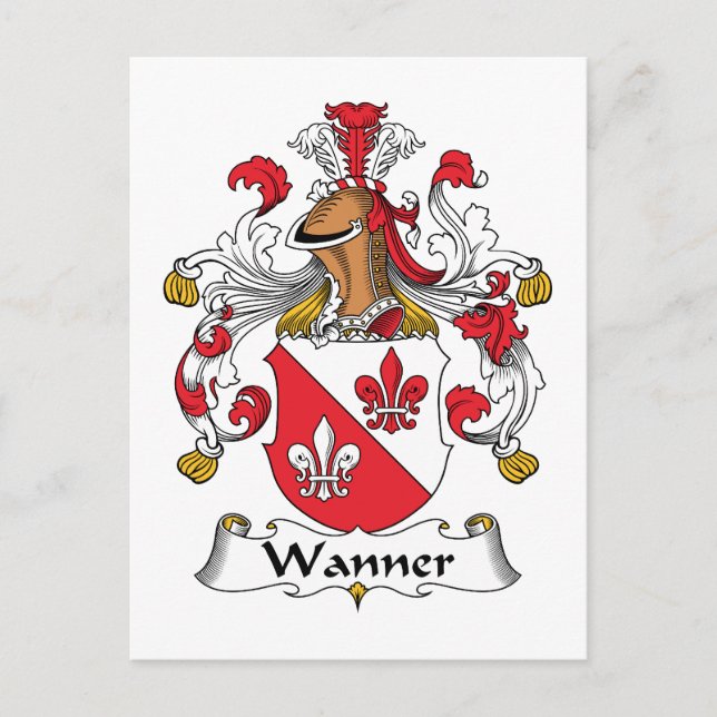 Carte Postale Crest de la famille Wanner (Devant)