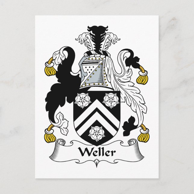 Carte Postale Crest de la famille Weller (Devant)