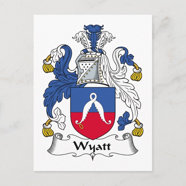 Carte Postale Crest de la famille Wyatt (Devant)