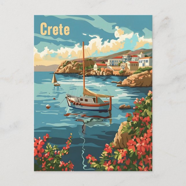 Carte Postale Crète Grèce Vintage (Devant)