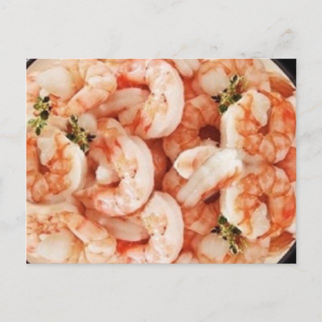 Carte Postale Crevettes Dans La Recette De Bière (Devant)
