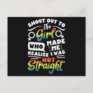 Carte Postale Cri à la fille Fierté lesbienne LGBT T Shirt G
