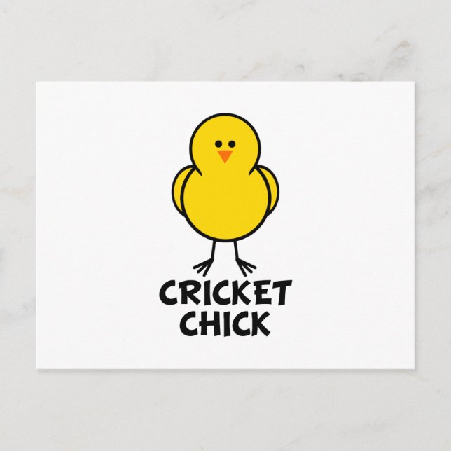 Carte Postale Cricket Chick (Devant)