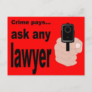 Carte Postale Crime Paye - demandez à un avocat.