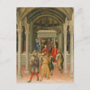 Carte Postale Cripplé et malade soigné à la tombe de Saint Nicol