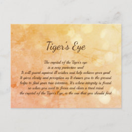 Carte Postale Cristal de l'oeil de Tiger Design de guérison Cart