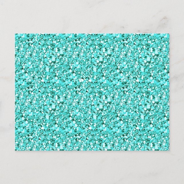 Carte Postale cristal druzy - bleu aquamarine (Devant)
