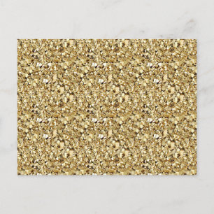 Carte Postale cristal druzy - or métallique