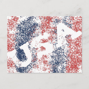 Carte Postale Cristaux rouge et bleu USA