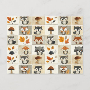 Carte Postale Critère bois mignon Motif : Animaux adorables