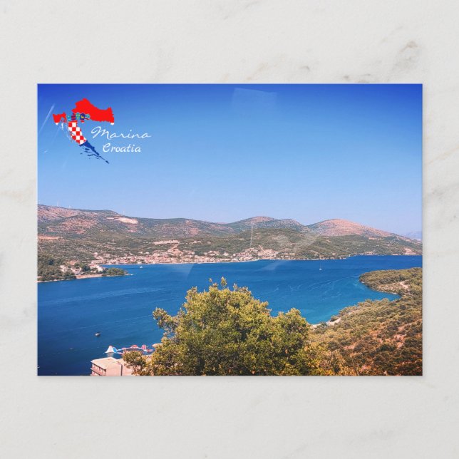 Carte Postale Croatie | Hrvatska | Mer Adriatique | Marina (Devant)