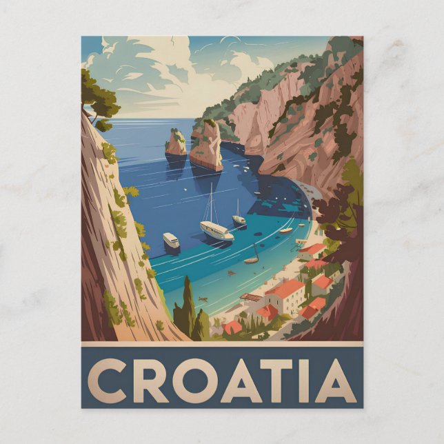 Carte Postale Croatie vintage (Devant)