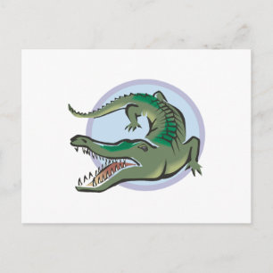 Carte Postale Crocodile/Alligator Conception circulaire