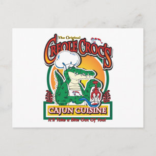 Carte Postale Crocodile Cajun créole Mardi Gras