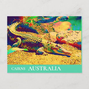 Carte Postale Crocodile reptile Queensland Australie voyage