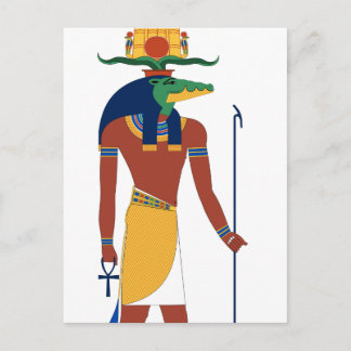 Carte Postale Crocodile Sobek Dieu