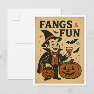 Carte Postale Crocs Halloween Vintage et Amusement
