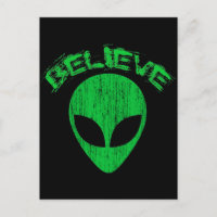 CROIRE - DESIGN EN TÊTE ALIEN VERTE