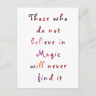 Carte Postale Croire en la magie