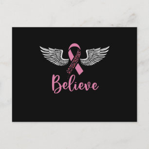Carte Postale Croire foi Conscience du cancer du sein chrétien