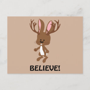 Carte Postale Crois ! Cute Jackalope