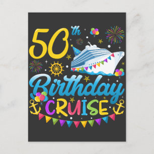 Carte Postale Croisière d'anniversaire 50 ans Fête d'anniversair