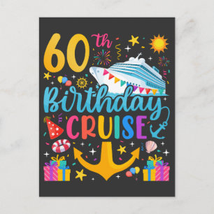 Carte Postale Croisière d'anniversaire 60 ans Fête d'anniversair