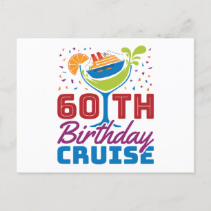 Carte Postale Croisière d'anniversaire 60e Croisière de 60 ans