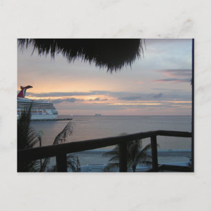 Carte postale Croisière et coucher de soleil