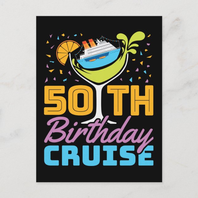 Carte Postale Croisière pour 50e anniversaire (Devant)