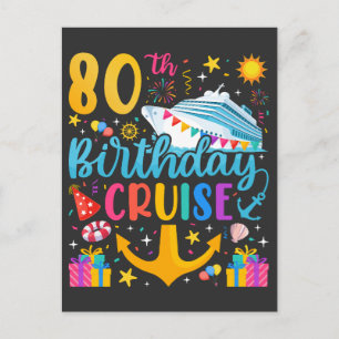 Carte Postale Croisière pour les 80 ans, fête d'anniversaire